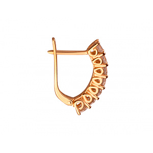 Золотые серьги с фианитом (цирконием куб.) (01-200152582) фотография