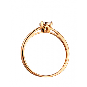 Золота каблучка з діамантами (01-200159882) фотографія