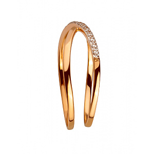 Золотое кольцо с цирконием куб. (01-200392682) фотография