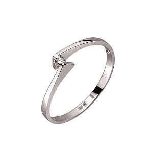 Золотое кольцо с бриллиантом (01-200449082) фотография