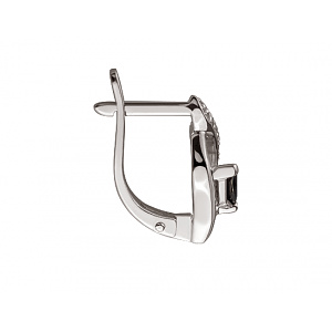 Золоті сережки з діамантами  та  корундами (01-200465882) фотографія