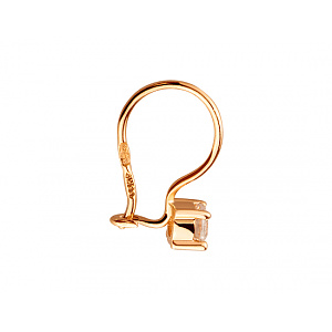 Золотые серьги с цирконием куб. (01-200465982) фотография