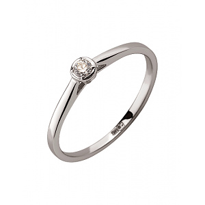 Золотое кольцо с бриллиантом (01-200569582) фотография