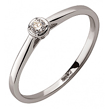 Золотое кольцо с бриллиантом (01-200569582)