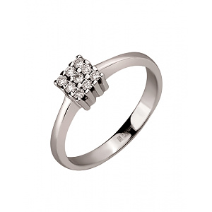 Золота каблучка з діамантами (01-200581582) фотографія