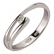 Золотое кольцо с бриллиантом (01-200599982)