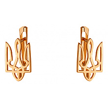 Золоті сережки з цирконієм куб. (01-200602982)