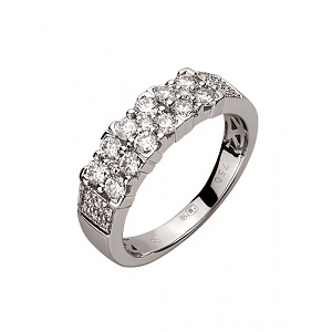 Золота каблучка з діамантами (01-200633382) фотографія