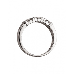 Золота каблучка з діамантами (01-200633382) фотографія