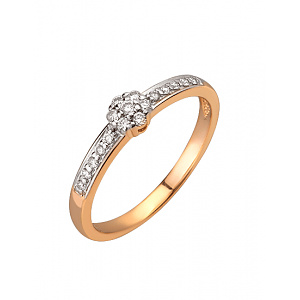 Золотое кольцо с бриллиантами (01-200742482) фотография