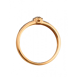 Золотое кольцо с бриллиантами (01-200742482) фотография