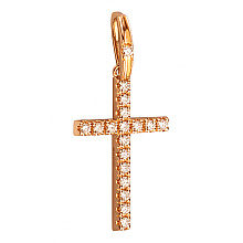 Золотой крестик с бриллиантами (01-200815982)