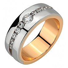 Золотое кольцо с фианитом (цирконием куб.) (01-200838382)