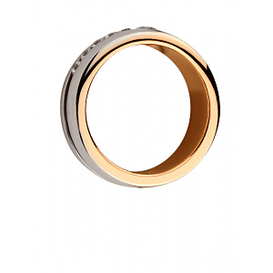 Золота каблучка з фіанітом (цирконієм куб.) (01-200838382) фотографія