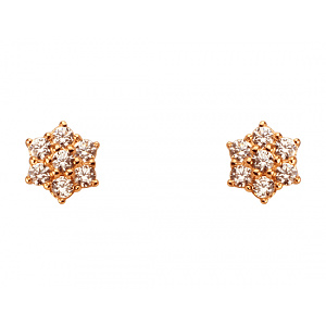 Золоті сережки з фіанітом (цирконієм куб.) (01-200867882) фотографія