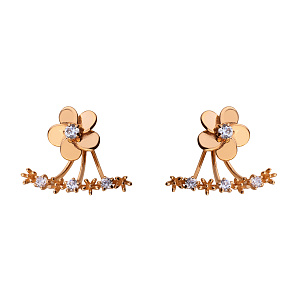 Золотые серьги с фианитами (1б_с-198) фотография