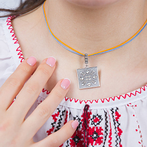 Золотий кулон «Родина» (2б_п-245) фотографія