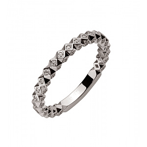 Золота обручка з цирконіями (2б_к-275) фотографія