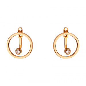 Золоті сережки з діамантами (1б_с-287) фотографія