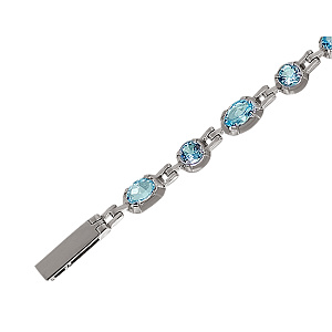 Золотий браслет з топазами (2б-026) фотографія