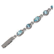 Золотий браслет з топазами (2б-026)