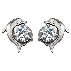 Золоті сережки з фіанітами (2б_с-109) фотографія