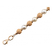 Золотое колье с жемчугом (01-18344083)