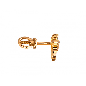 Золоті сережки з цирконієм куб. (01-19279083) фотографія