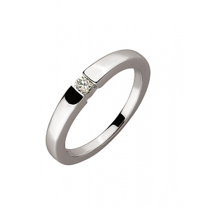 Золотое кольцо с цирконием куб. (01-200034183) фотография