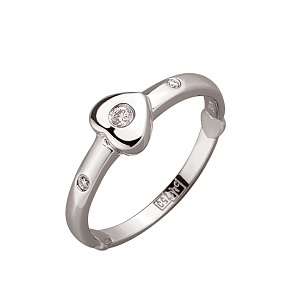 Золота каблучка з діамантами (01-200087383) фотографія