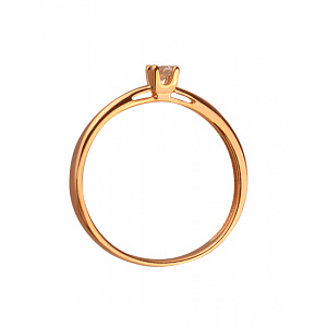 Золотое кольцо с бриллиантом (01-200152583) фотография