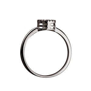 Золота каблучка з діамантами  та  корундами (01-200202483) фотографія