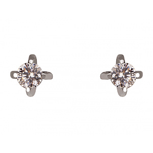 Золоті сережки з цирконієм куб. (01-200209483) фотографія