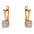 Золотые серьги с цирконием куб. 01-200220883 фотография 1