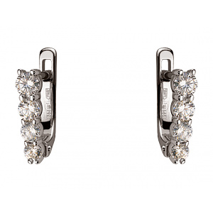 Золоті сережки з цирконієм куб. (01-200323883) фотографія