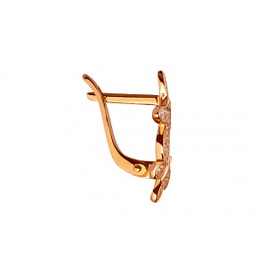 Золоті сережки з цирконієм куб. (01-200388283) фотографія