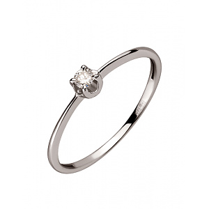 Золота каблучка з діамантом (01-200395283) фотографія