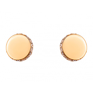 Золотые серьги с цирконием куб. (01-200408183) фотография