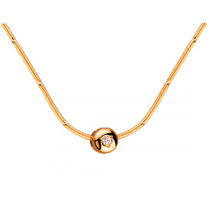 Золотое колье с бриллиантом (01-200432983) фотография