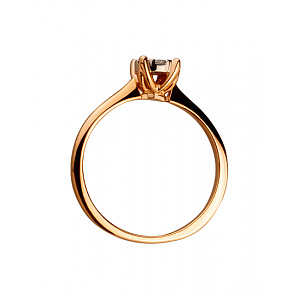 Золота каблучка з діамантами (01-200449083) фотографія