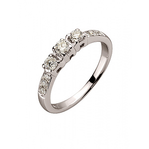 Золота каблучка з діамантами (01-200539583) фотографія