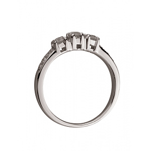 Золота каблучка з діамантами (01-200539583) фотографія