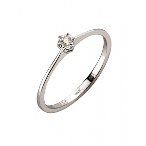 Золотое кольцо с бриллиантом (01-200542683) фотография