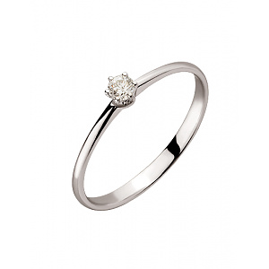 Золотое кольцо с бриллиантом (01-200552683) фотография