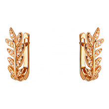 Золоті сережки з цирконієм куб. (01-200573483)