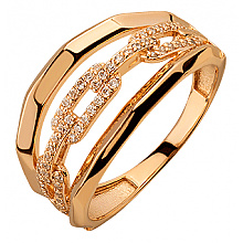 Золота каблучка з цирконієм куб. (01-200581683)