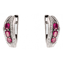 Золотые серьги с бриллиантами (01-200599983)