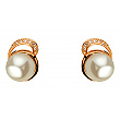 Золоті сережки з перлиною  та  фіанітом (цирконієм куб.) 01-200745983 фотографія 1
