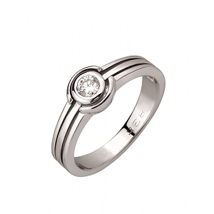 Золота каблучка з діамантом (01-200769683) фотографія