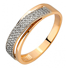 Золотое кольцо с бриллиантами (01-200838283)